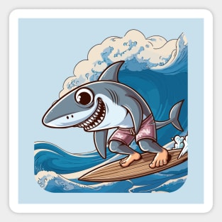 shark surfer Magnet